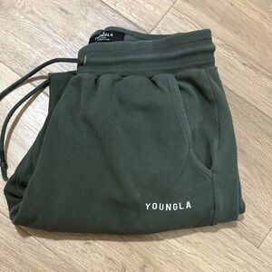 YoungLA Dark Olive Green Fleece Joggers XL